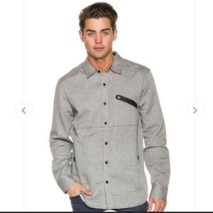 Ourcaste button down grey long sleeve shirt